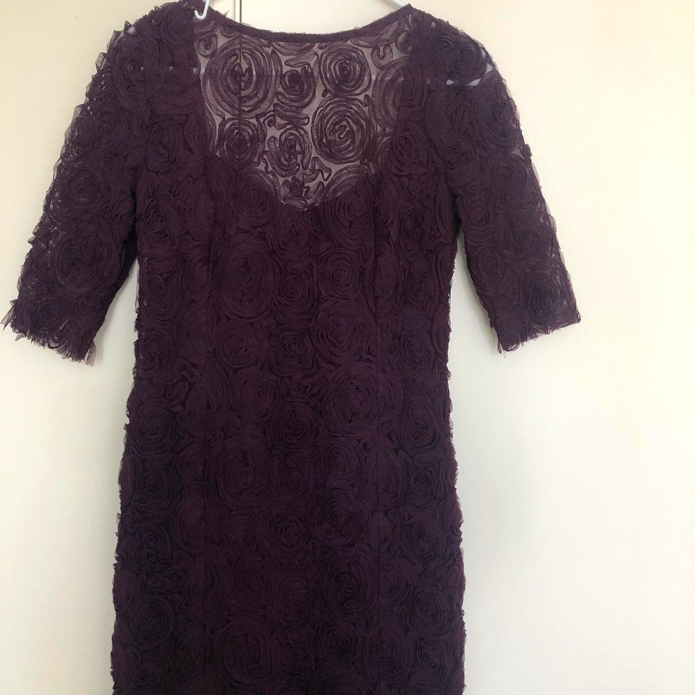 Rachel Roy Purple Sheer Backless Party Dress